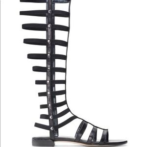 Stuart Weitzman Black Gladiator Sandals